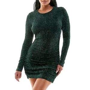 Elegant Emerald Green Sparkle Dress